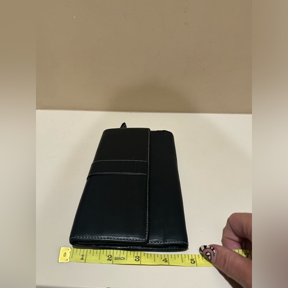 Coach Vintage Black Leather Trifold Long Wallet - Picture 11 of 11